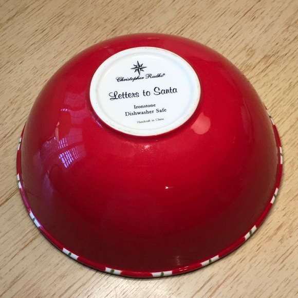 Letters To Santa Round Vegetable Bowl by Christopher Radko - Picture 9 of 9